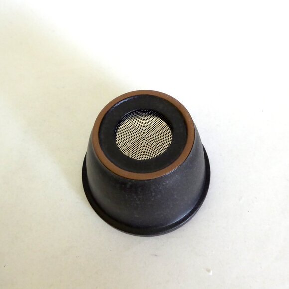 NEW WHENTEA BRAND BLACK GRANITE LIDDED TEA CUP MUG & STRAINER SET - Picture 11 of 14